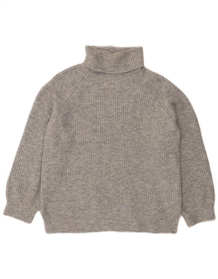 Marks & Spencer Rollkragenpullover für Damen, UK 14, mittelgraues Acryl