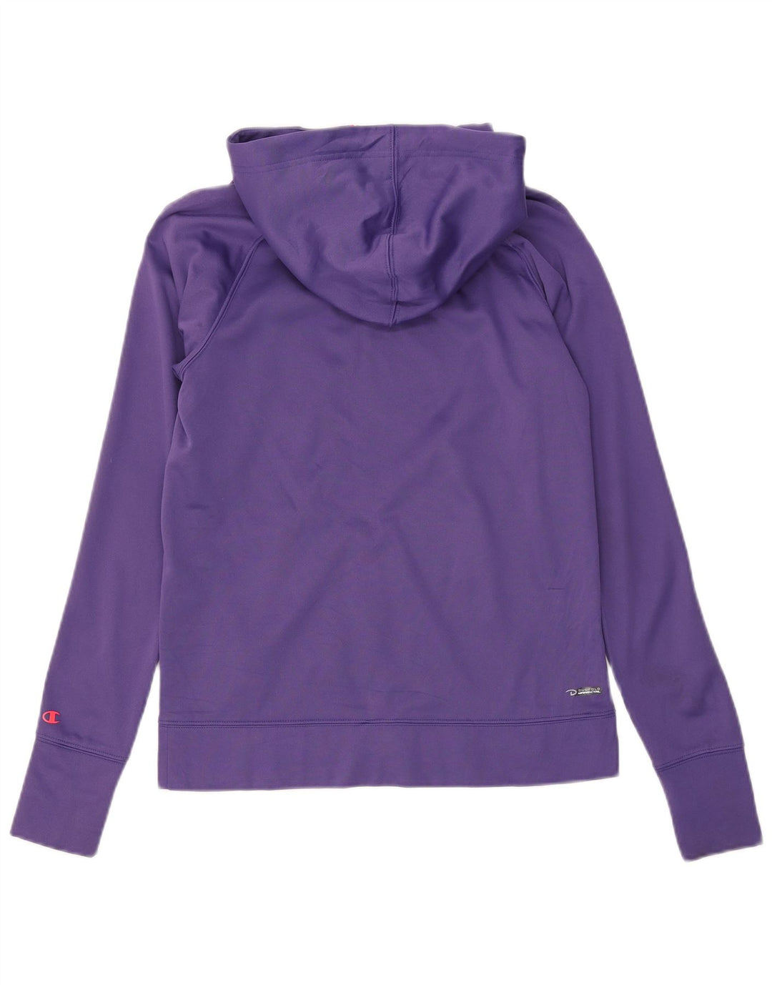 Champion Womens Performance Zip Hoodie Sweater UK 10 Small Lila Polyester