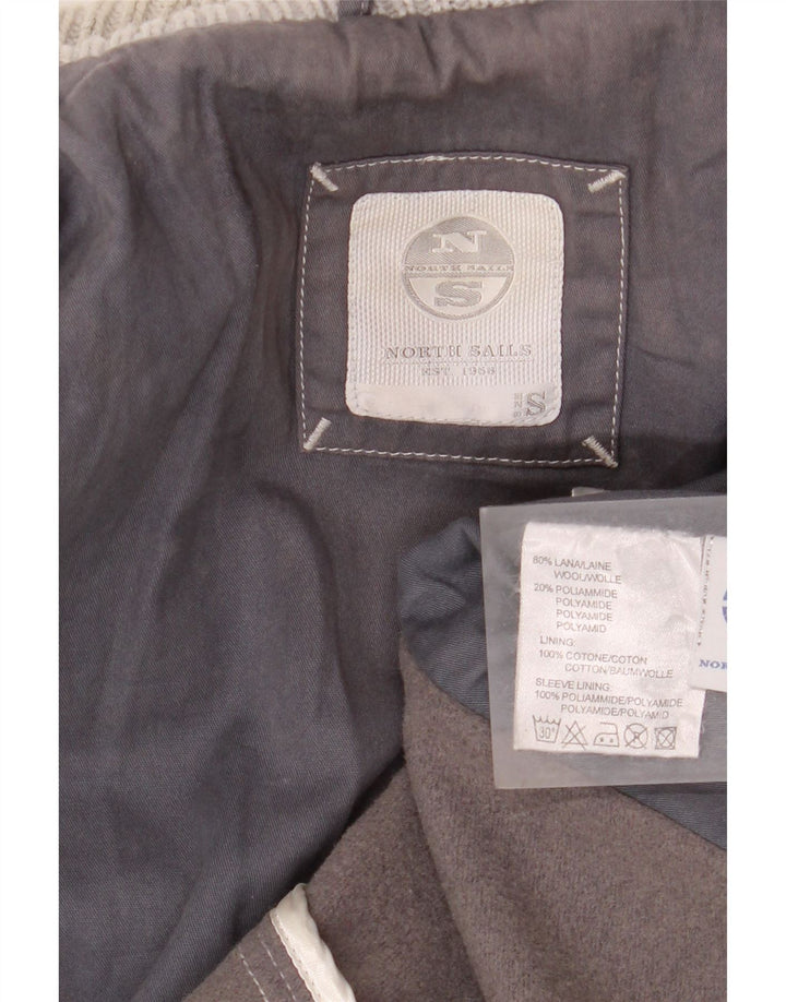 North Sails Damen Kapuzen-Duffle-Jacke UK 10 Small Graue Wolle
