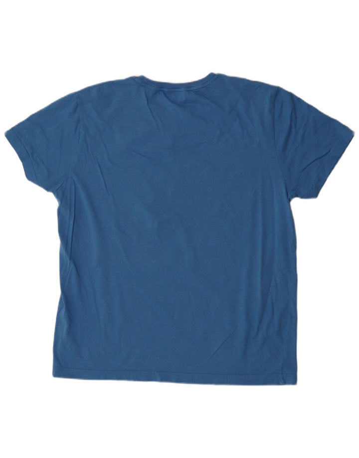 Gant Herren Grafik T-Shirt Top XL Blau Baumwolle