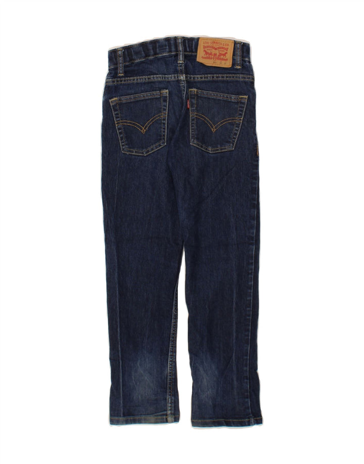 LEVI'S Boys Slim Jeans 7-8 Years W24 L21 Navy Blue Cotton Vintage Levi's and Second-Hand Levi's from Messina Hembry 