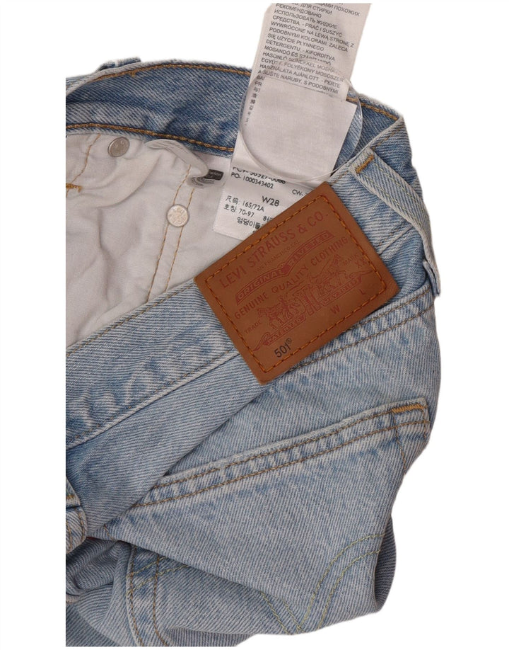 Levi's Damen 501 Jeansshorts W28 mittelblaue Baumwolle