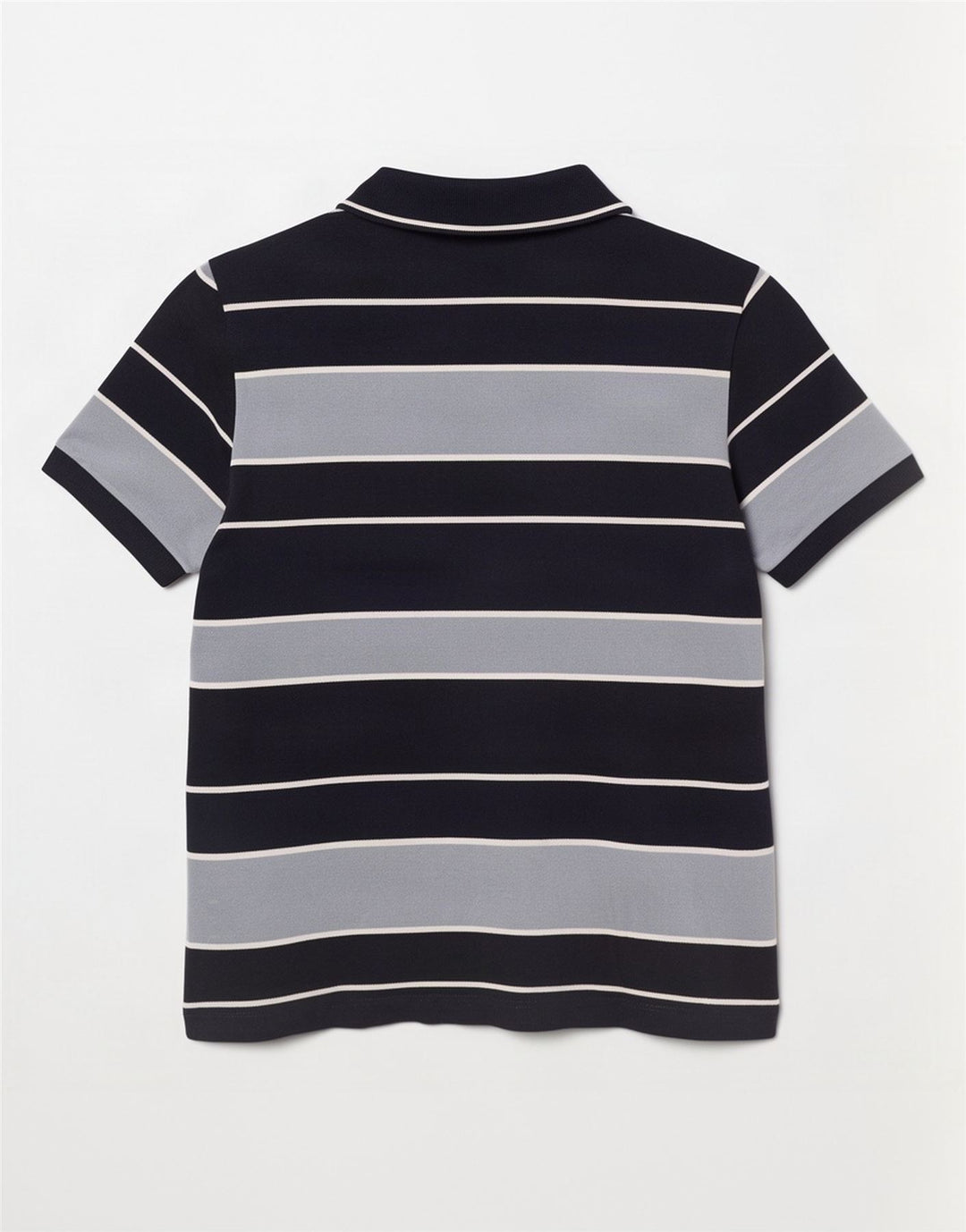 Lacoste Herren-Poloshirt, Größe 5, groß, marineblau, gestreift, Baumwolle