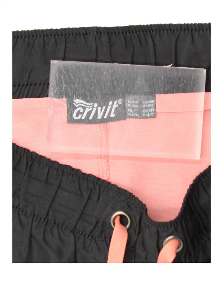 CRIVIT Damen Sportshorts UK 14/16 Mittelschwarzes Colourblock-Polyester