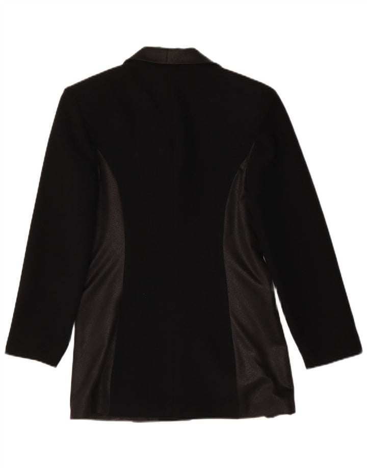 Vintage Damen 4-Knopf-Blazerjacke UK 10 Small Schwarz