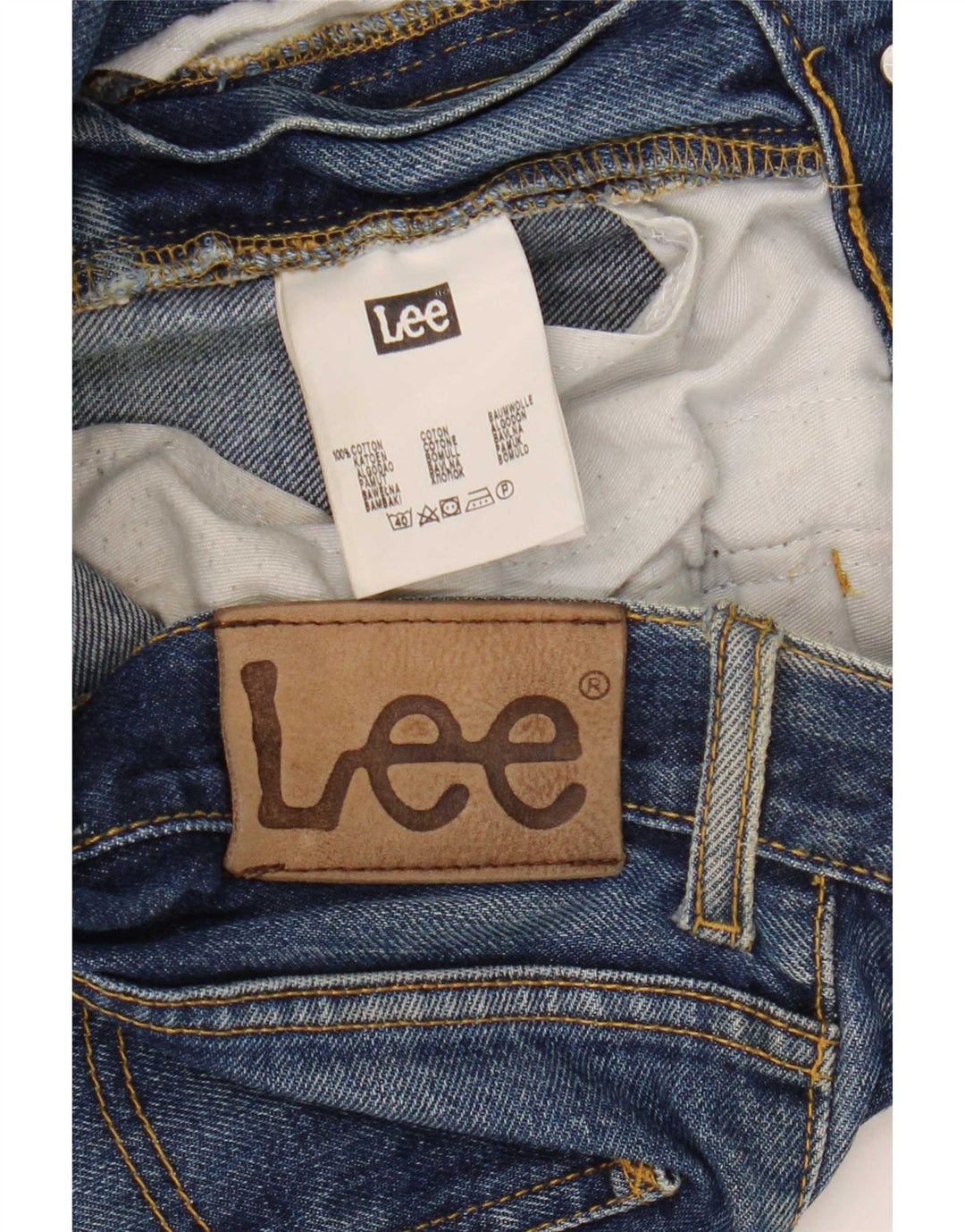 Lee Herren Ranger Bootcut Jeans W34 L30 Blaue Baumwolle