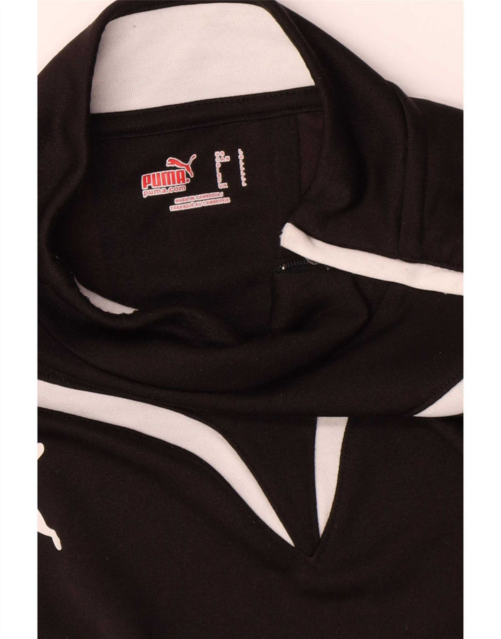 Puma Herren-Pullover-Trainingsanzug-Top-Jacke, großes schwarzes Farbblock-Polyester