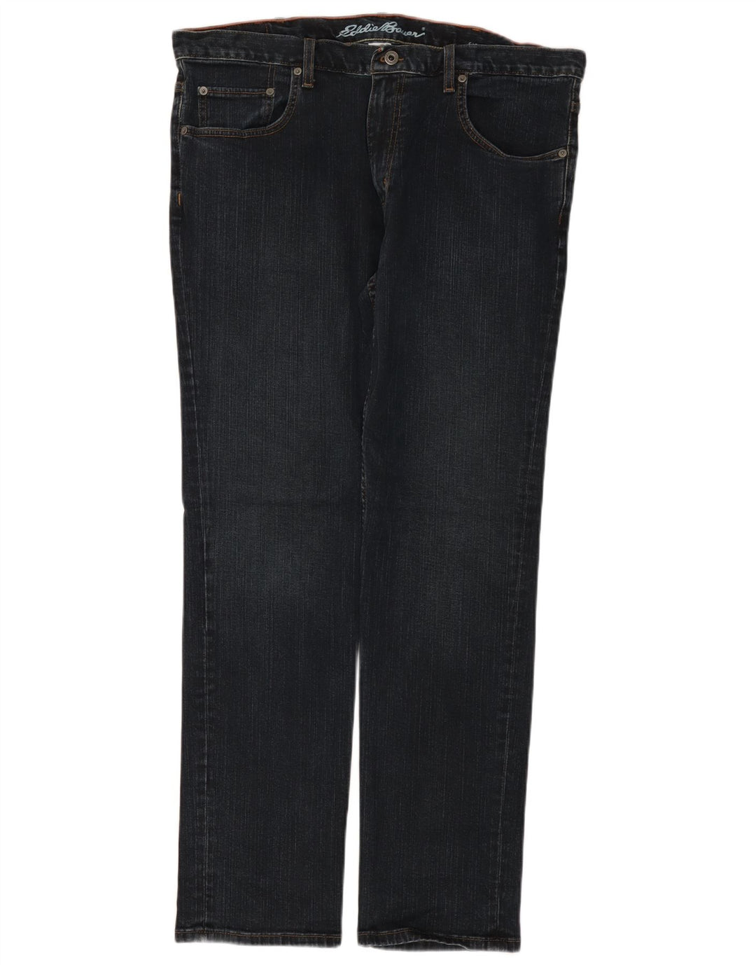Eddie Bauer Herren Straight Jeans W38 L32 Marineblau Baumwolle