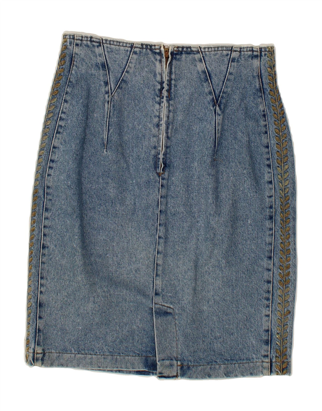 ROCCOBAROCCO Womens Denim Skirt IT 46 Large W30  Blue Cotton Vintage Roccobarocco and Second-Hand Roccobarocco from Messina Hembry 