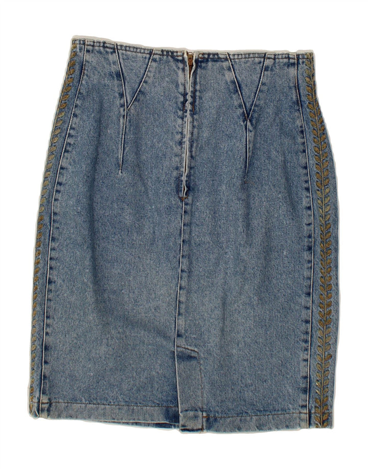 ROCCOBAROCCO Womens Denim Skirt IT 46 Large W30  Blue Cotton Vintage Roccobarocco and Second-Hand Roccobarocco from Messina Hembry 