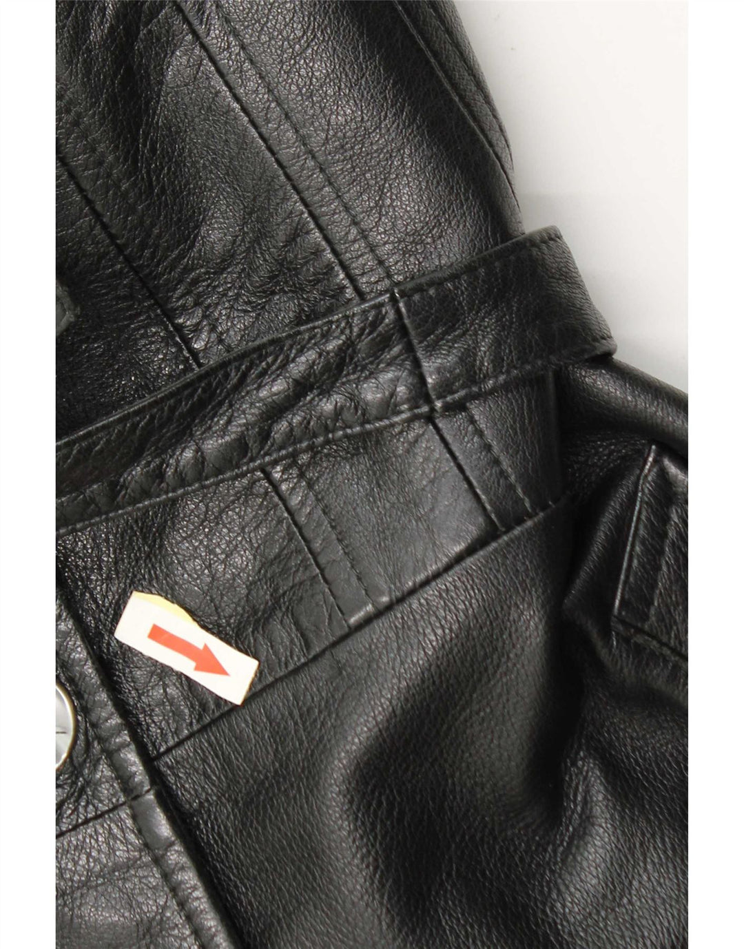 Vintage Damen Lederjacke IT 44 Mittelschwarzes Leder