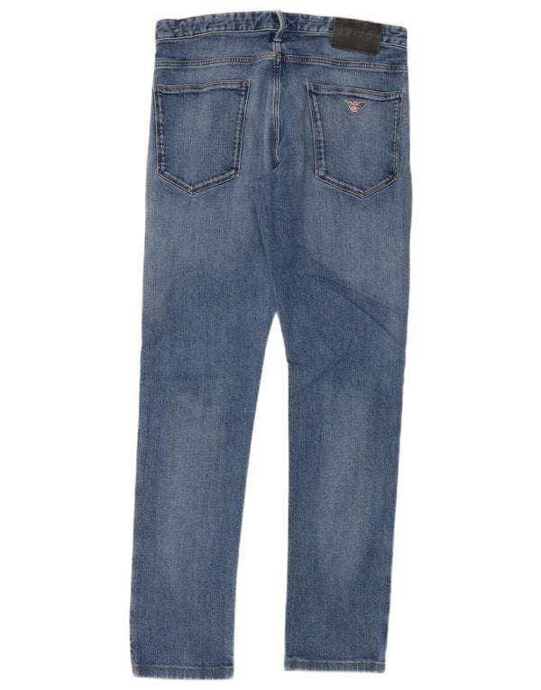 Emporio Armani Herren Slim Jeans W31 L30 Blaue Baumwolle