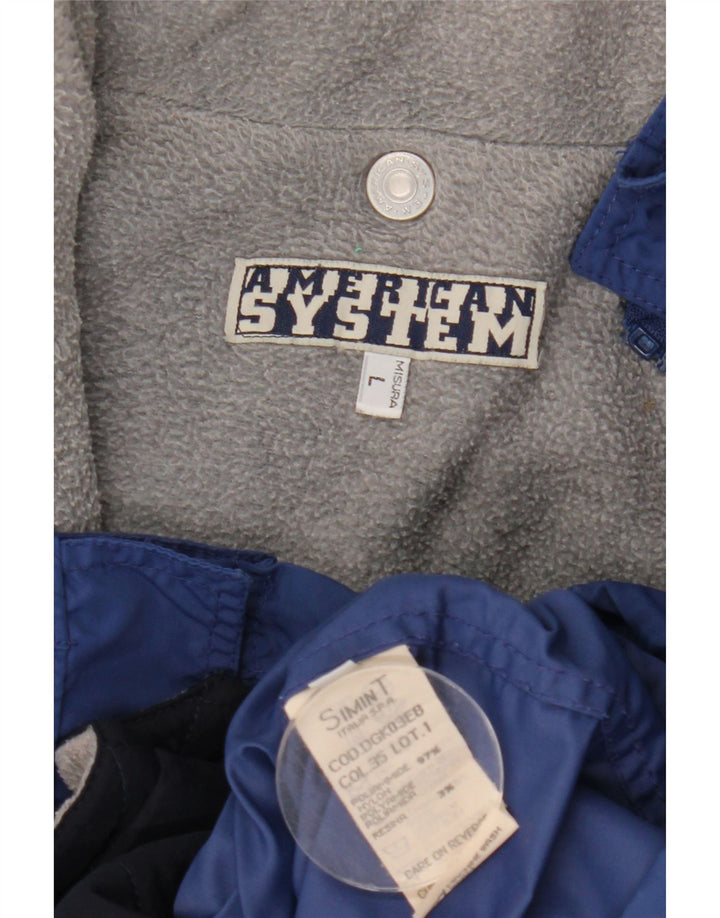 American System Herren-Windbreakerjacke mit Kapuze, Größe 40, Marineblau