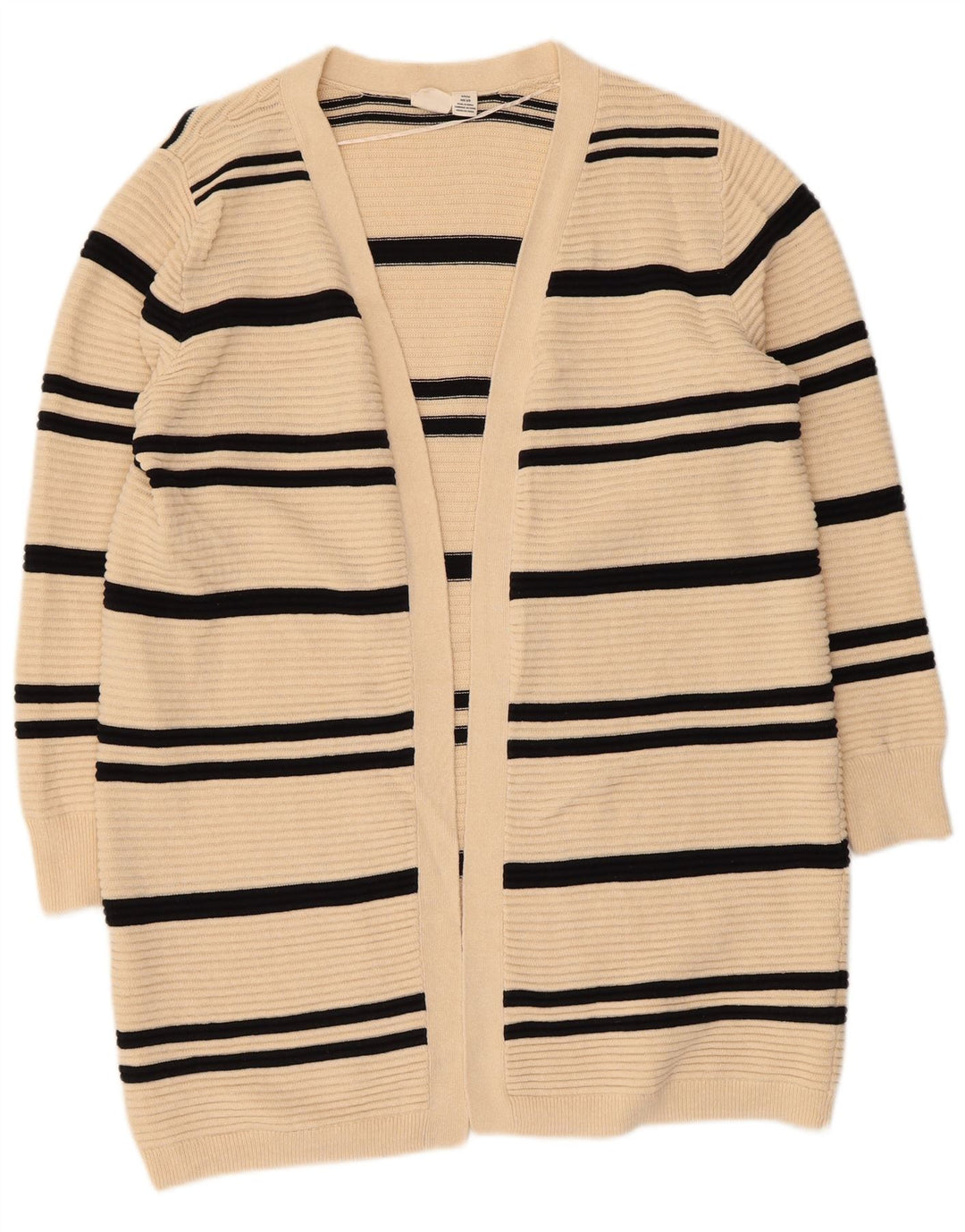 ROXY Damen-Strickjacke in Übergröße, lang geschnitten, Gr. 10, Größe S, gebrochenes Weiß