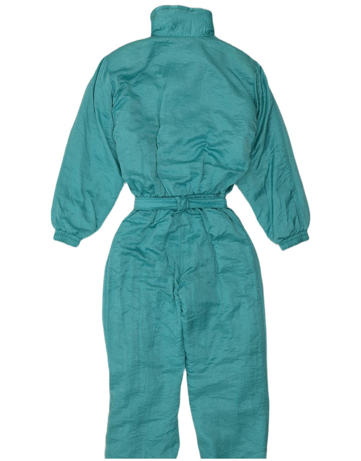 Vintage Damen Skioverall IT 44 Medium Türkis Polyamid Retro
