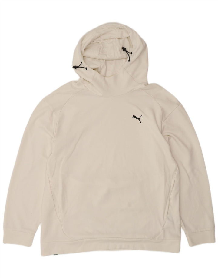 Puma Herren Kapuzenpullover, groß, weiße Baumwolle
