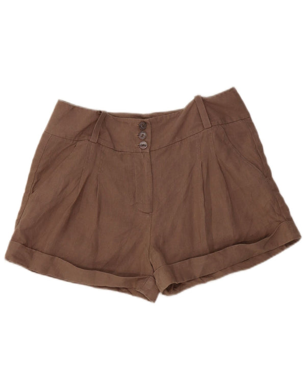 Jigsaw Damen Pegged Chino Shorts UK 10 Small W28 Braunes Leinen