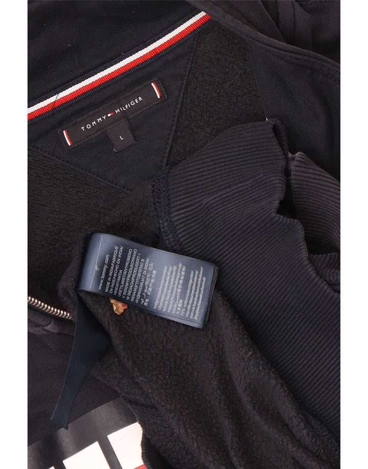Tommy Hilfiger Herren-Trainingsanzug-Top-Jacke, groß, Marineblau, Farbblock