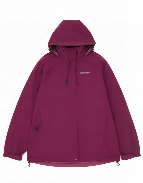Sprayway Damen-Windbreakerjacke mit Kapuze, UK 14, Größe L, Kastanienbraun, Polyester