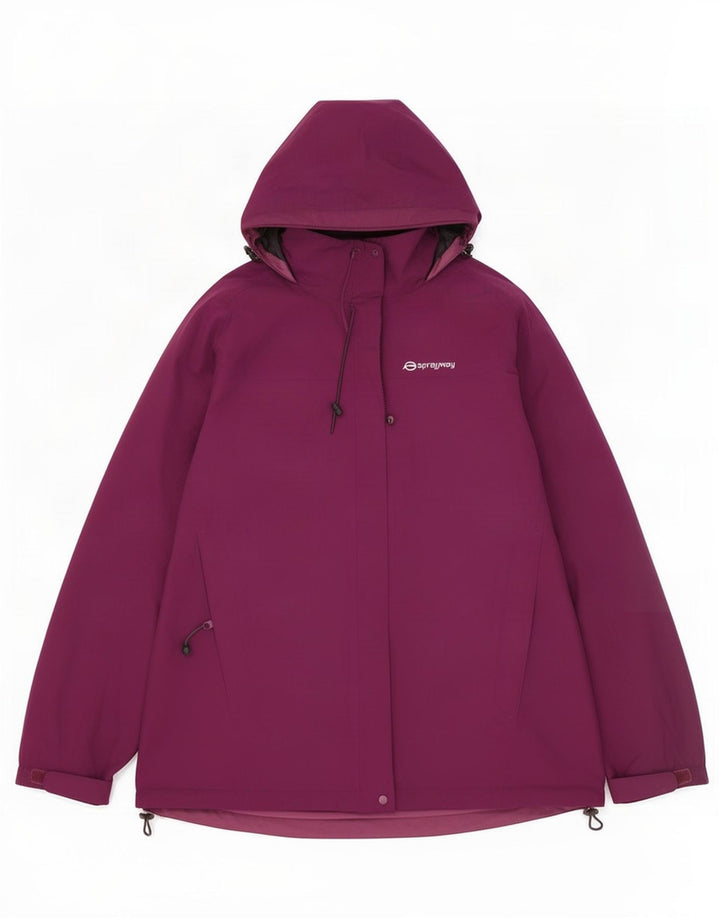Sprayway Damen-Windbreakerjacke mit Kapuze, UK 14, Größe L, Kastanienbraun, Polyester