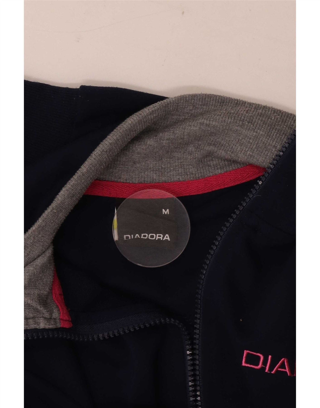 Diadora Damen-Trainingsanzug-Top-Jacke, UK 14, mittleres Marineblau, Farbblock