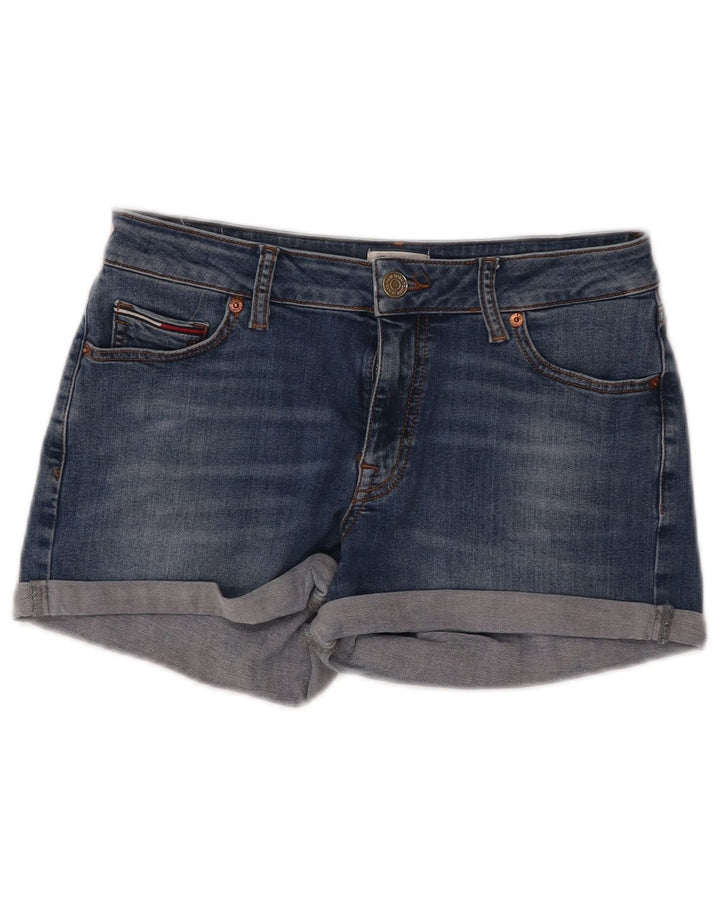 TOMMY HILFIGER Damen Jeansshorts W28 Mittelblaue Baumwolle