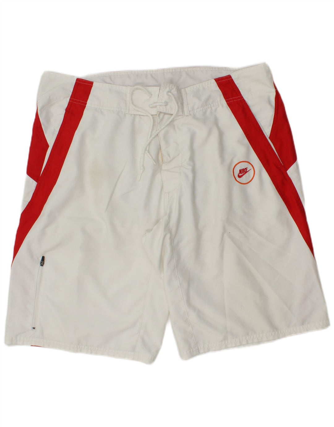 Nike Herren-Badeshorts, groß, weißes Colourblock-Polyester