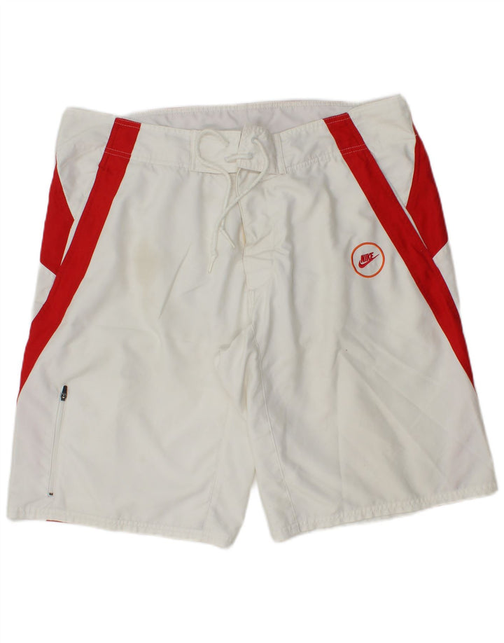 Nike Herren-Badeshorts, groß, weißes Colourblock-Polyester