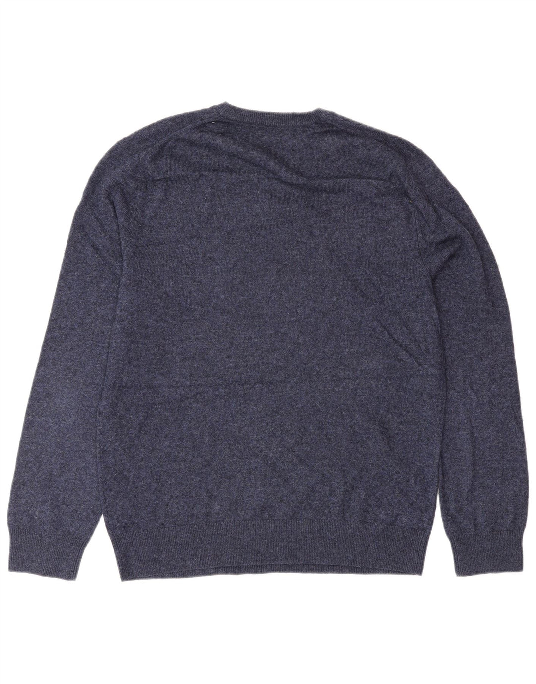 Cos Herren-Pullover mit Rundhalsausschnitt, mittlere marineblaue Wolle
