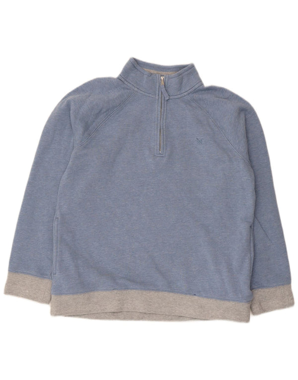 Crew Clothing Womens Sweatshirt Jumper UK 12 Medium Blue Colourblock