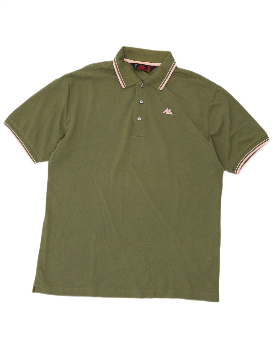 KAPPA Herren Poloshirt Große grüne Baumwolle
