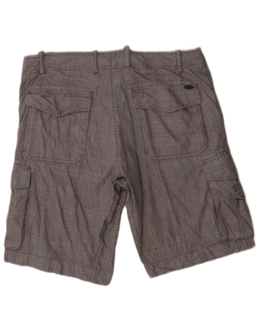 Diesel Herren Cargoshorts W36 Große graue Hahnentritt-Baumwolle
