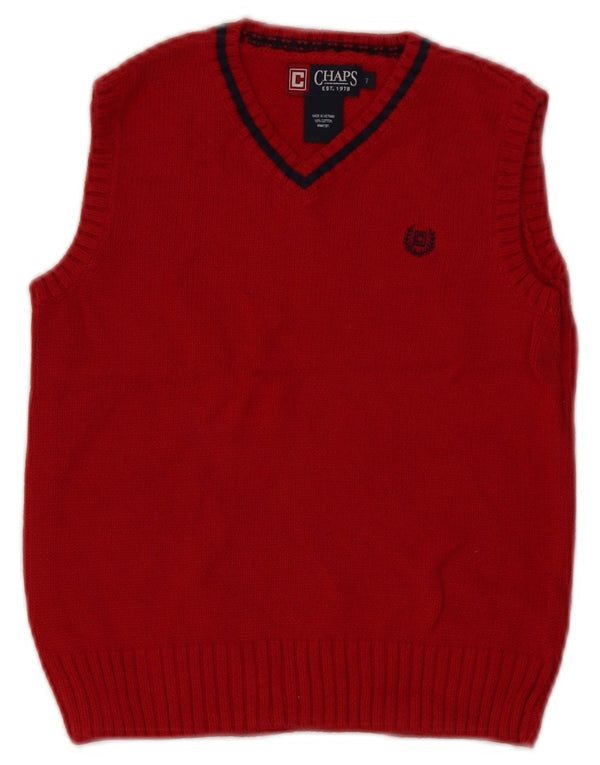 Chaps Tanktop für Mädchen, 6–7 Jahre, rote Baumwolle