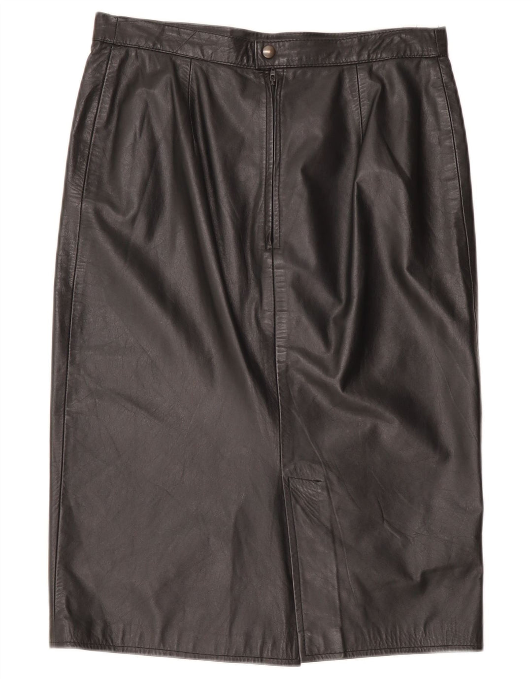 Vintage Damen Lederrock W32 Groß Schwarz