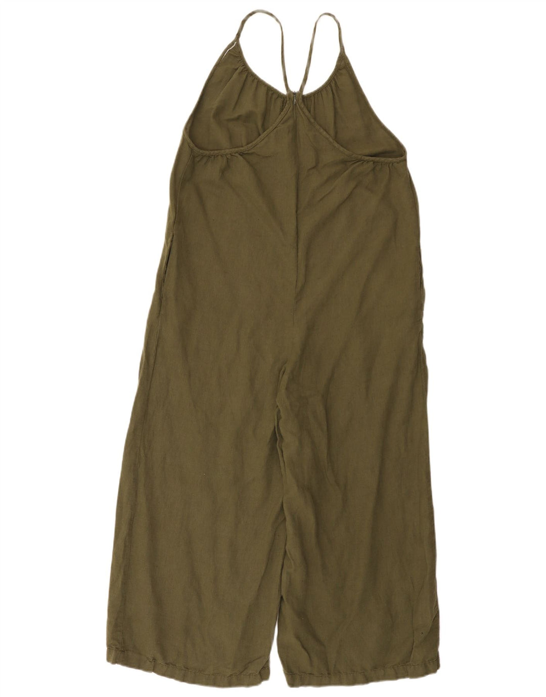 Zara Damen Ärmelloser Overall UK 10 Small Khaki