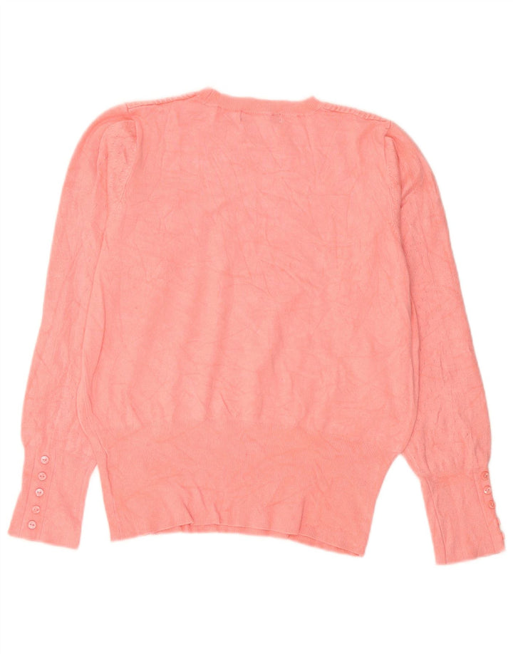 Marks & Spencer Damen-Pullover mit Rundhalsausschnitt, UK 12, mittelrosa Viskose