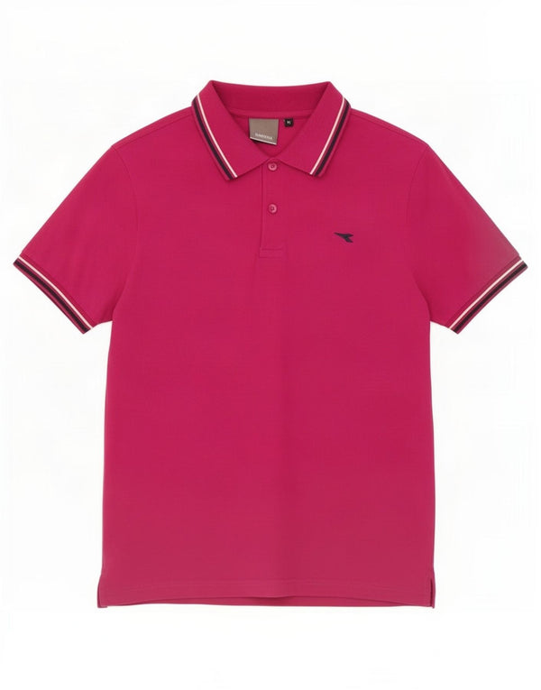 Diadora Herren-Poloshirt aus mittelrosa Baumwolle