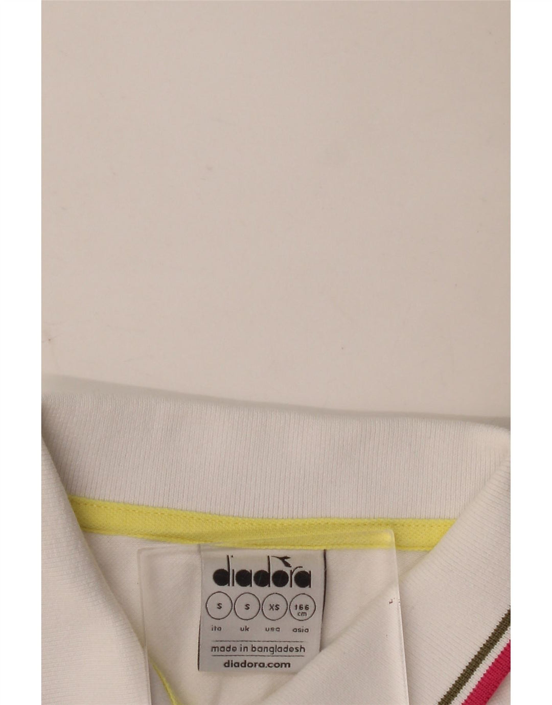 Diadora Damen Poloshirt UK 10 Small Weiß