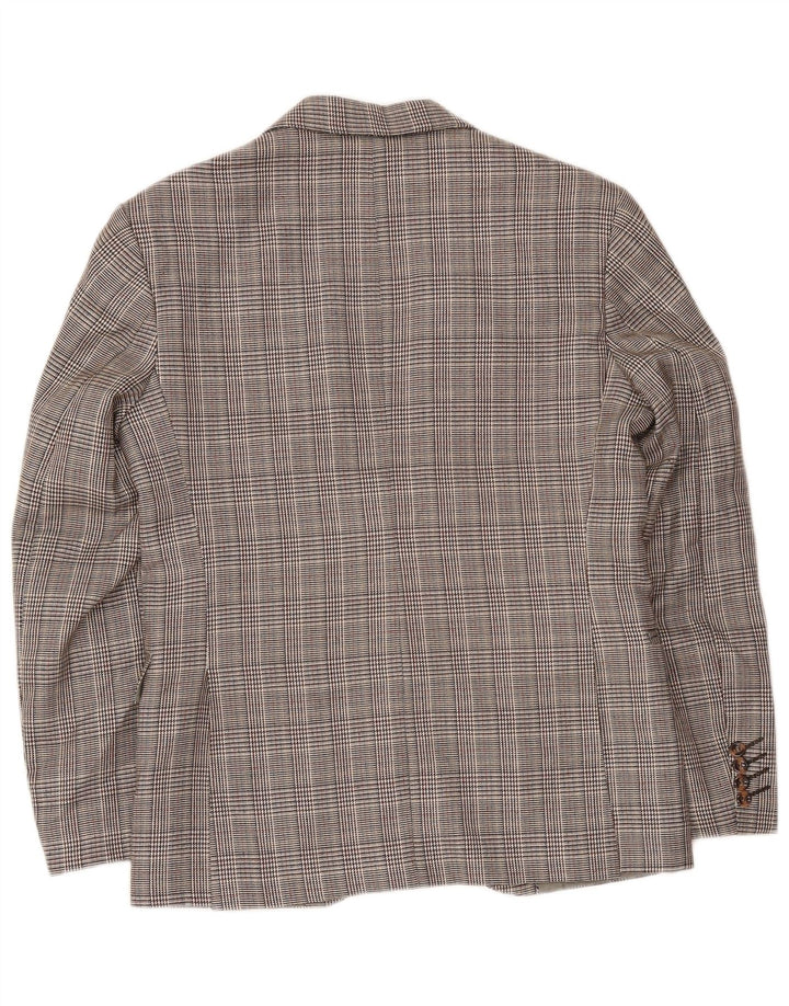 Pierre Cardin Herren-Blazer mit 1 Knopf, EU 46, kleiner grauer Hahnentrittmuster