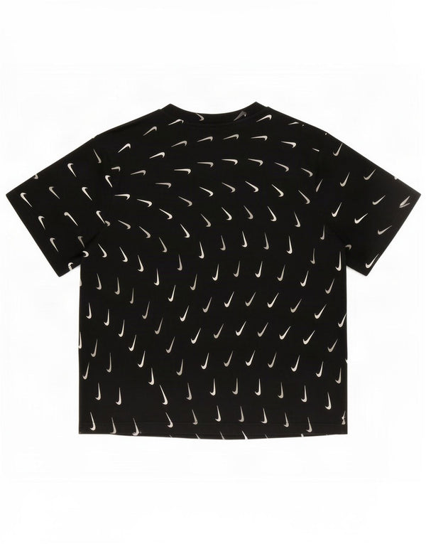 Nike Mädchen-T-Shirt mit Grafik, 10–11 Jahre, mittelgroß, schwarze Baumwolle