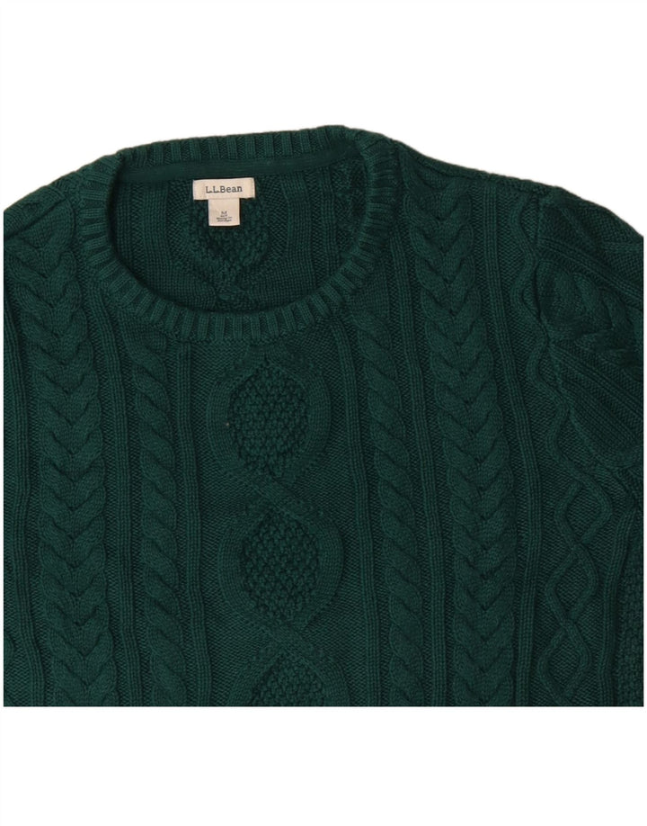 L.L.BEAN Herren-Pullover mit U-Boot-Ausschnitt, mittelgrüne Baumwolle