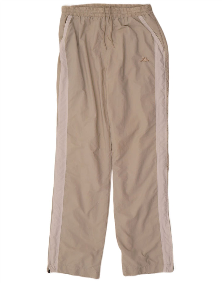 Kappa Herren-Trainingshose, mittelbeigefarbenes Colourblock-Polyamid
