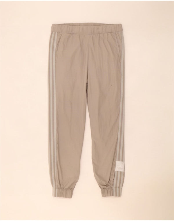 Adidas Damen Crop Trainingsanzug Hose Jogger UK 10 Small W30 L26 Beige