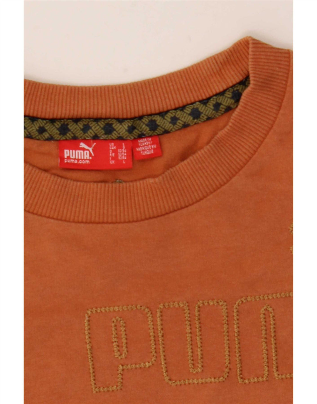 Puma Herren Grafik T-Shirt Top Large Orange