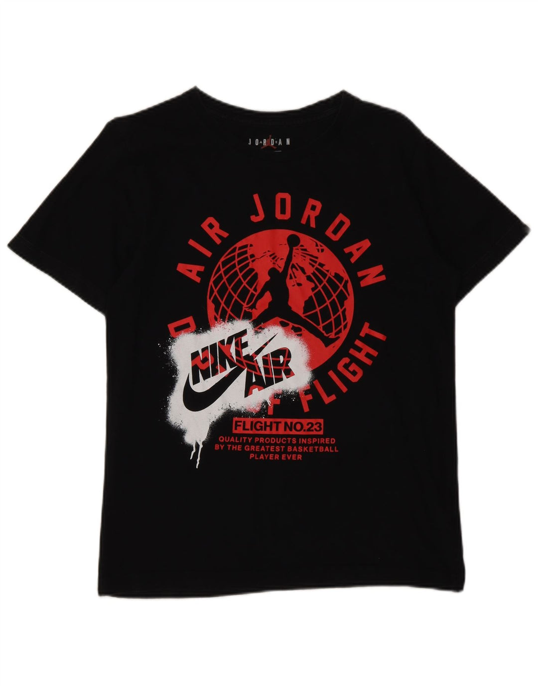 Jordan T-Shirt mit Grafik für Jungen, 12–13 Jahre, Größe L, aus schwarzer Baumwolle