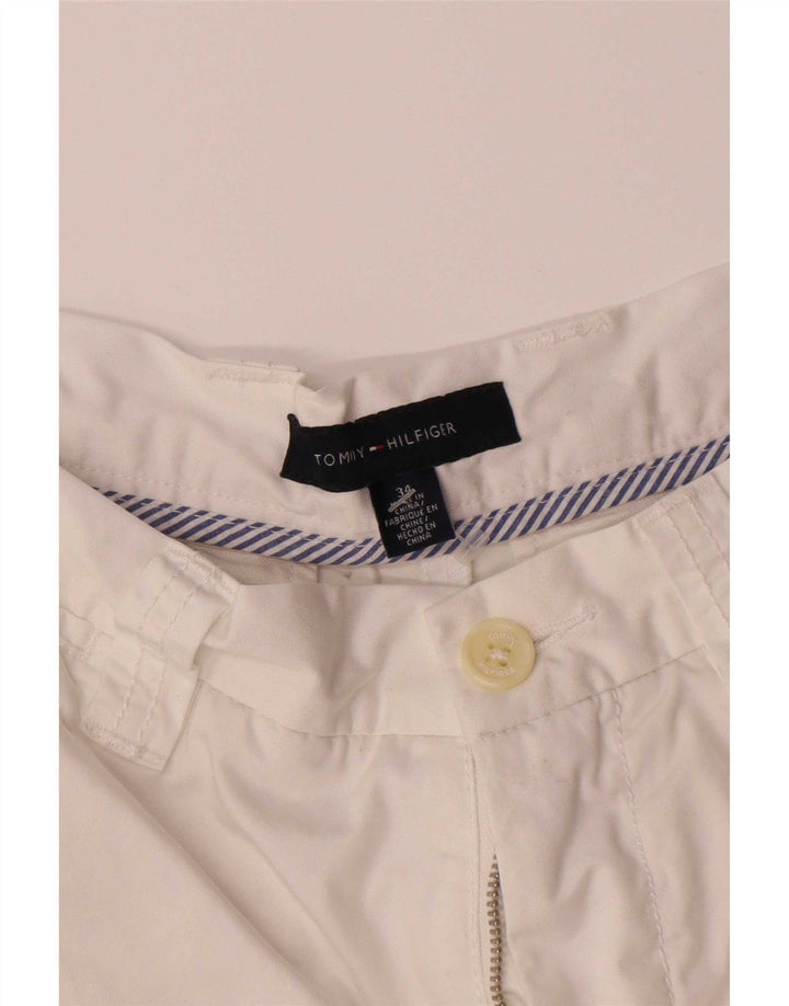 Tommy Hilfiger Herren-Chinoshorts, W34, groß, weiße Baumwolle