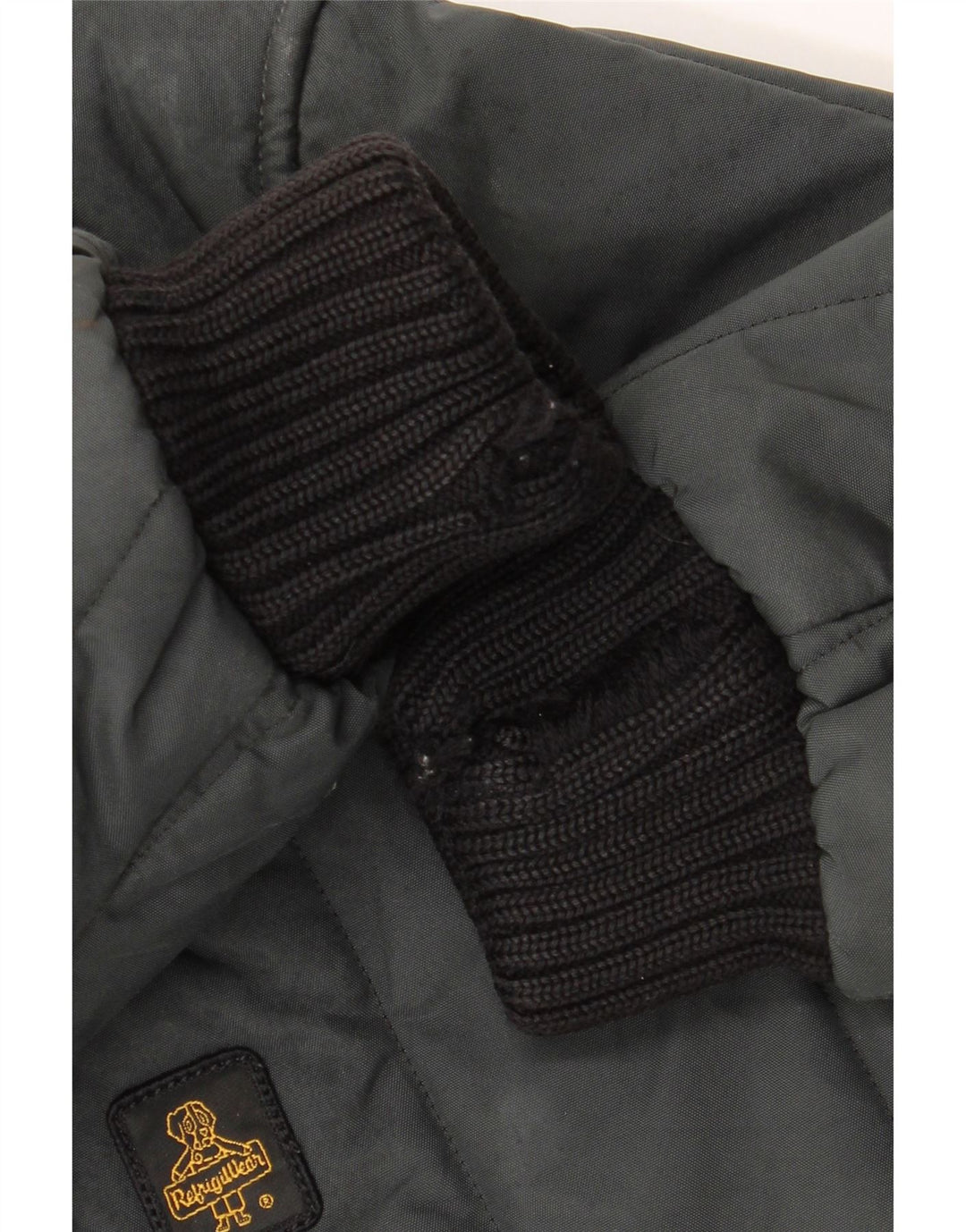 REFRIGIWEAR Wattierte Herrenjacke UK 38 Mittelschwarzes Nylon