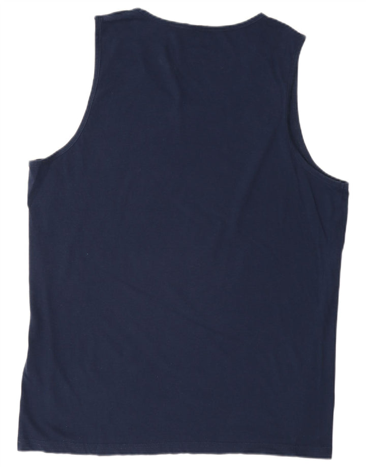 Carrera Herren-Weste-Top, groß, marineblaue Baumwolle