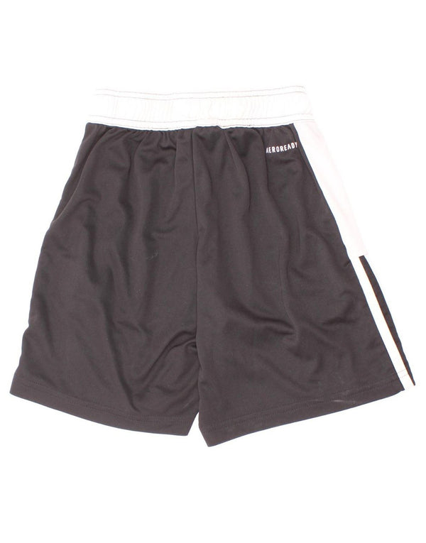 Adidas Aeroready Sportshorts für Jungen, 9–10 Jahre, schwarzes Colourblock-Polyester
