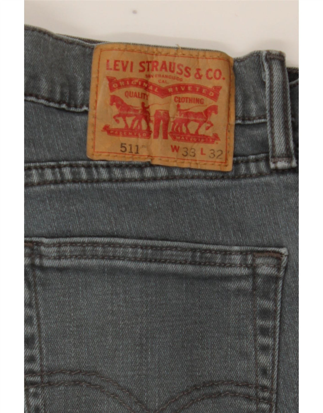 Levi's Herren 511 Slim Jeans W33 L32 Graue Baumwolle